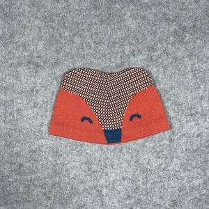 Patagonia beanie animal friends baby size 6-12M fox face orange cozy winter hat